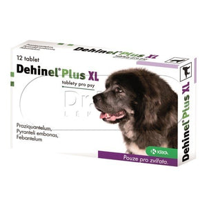 Dehinel Plus XL Flavor de-worming tablets for dogs 12 tablets - mydrxm.com