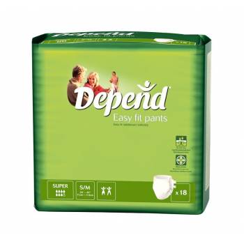 Depend Easy Fit Super S / M absorbent stretch pants 18 pcs - mydrxm.com