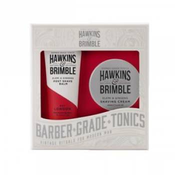 Hawkins & Brimble Men's Set 100 ml Shaving Cream + 125 ml After Shave Balm - mydrxm.com