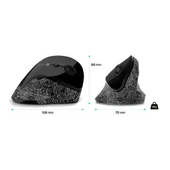 Connect IT CMO-2705-DD ergonomic vertical doodle mouse