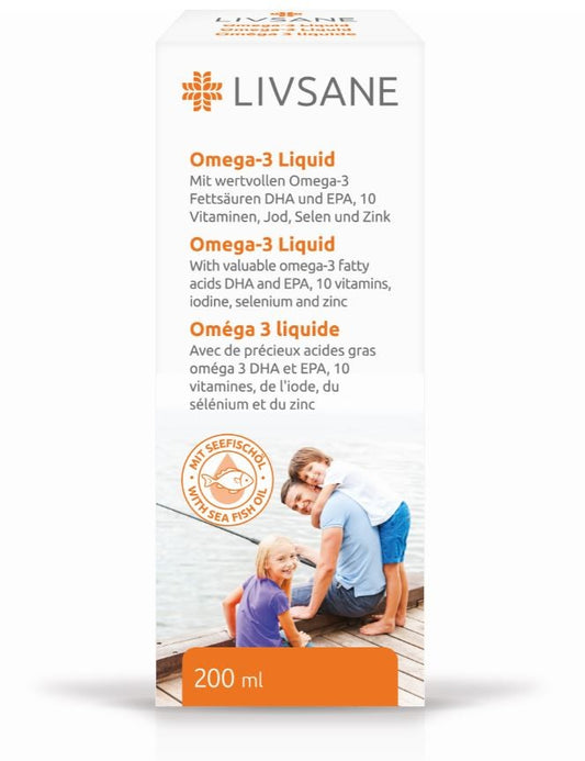 LIVSANE liquid Omega 3 with vitamins and minerals 200 ml