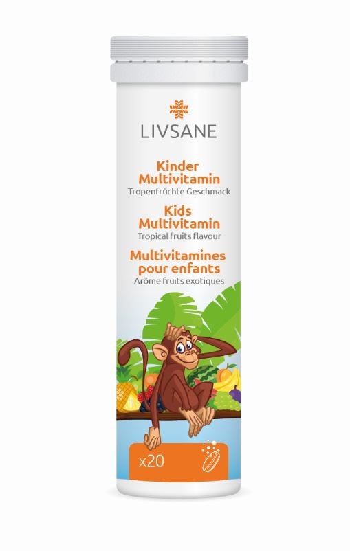 LIVSANE Effervescent tablets Multivitamin for children 20 pcs