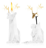 54 Celsius Pyro Pet White Reindeer decorative candle 22 cm