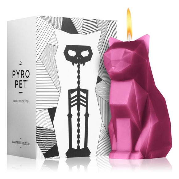 54 Celsius Pyro Pet Red Cat decorative candle 17 cm