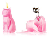 54 Celsius Pyro Pet Pink Cat decorative candle 17 cm