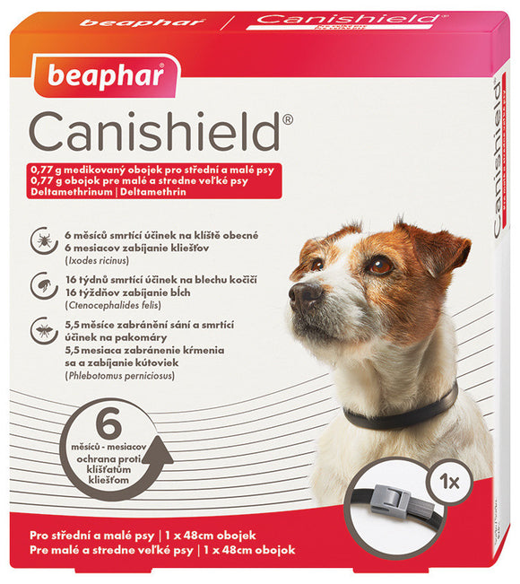Canishield 0.77g collar for medium + small dogs 48cm