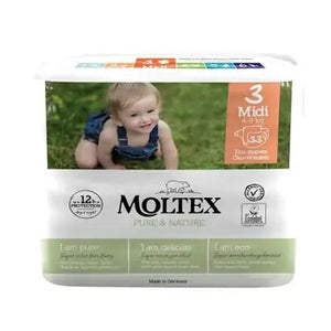 Moltex Pure & Nature Midi 4-9 kg baby diapers 33 pcs