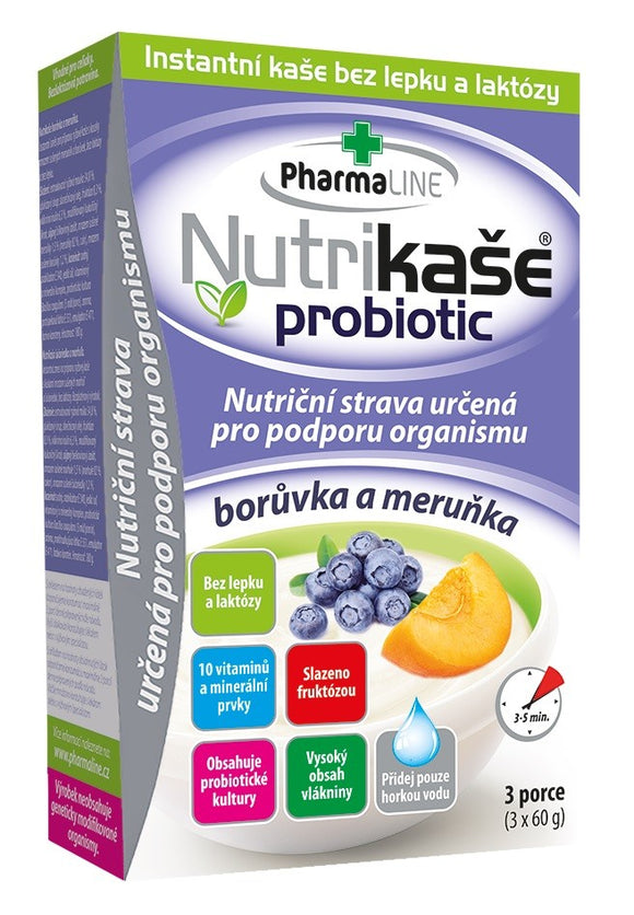 Probiotic porridge with apricot and blueberry 180g (3x60g)