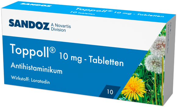 Sandoz Toppoll 10 mg tablets