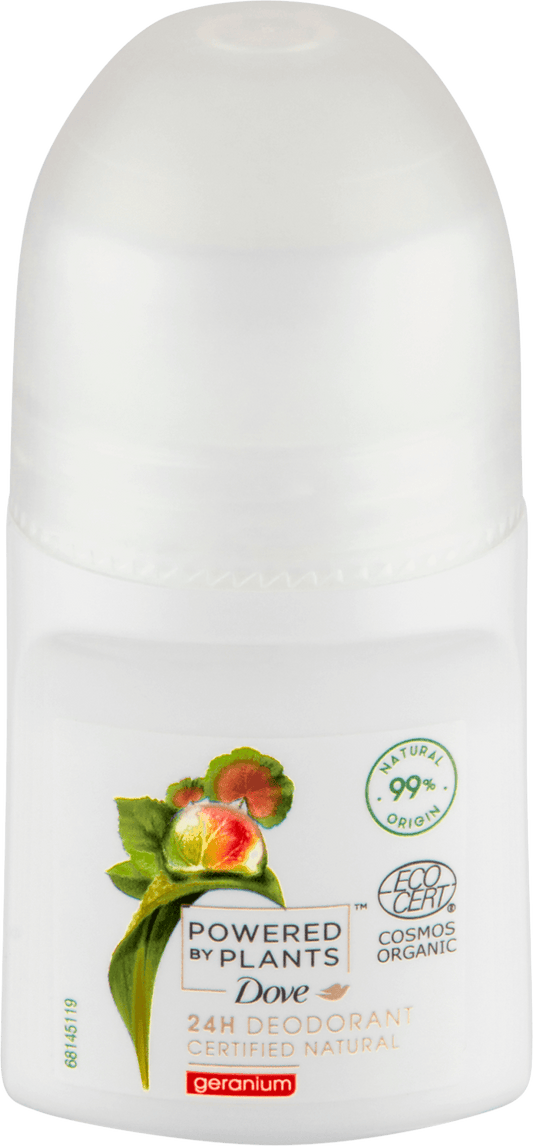 Dove Powered by Plants deodorant roll-on geranium, 50 ml