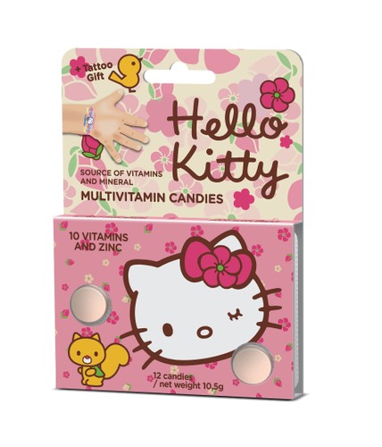 Vieste Multivitamin Hello Kitty box 12x12 tablets + tattoos