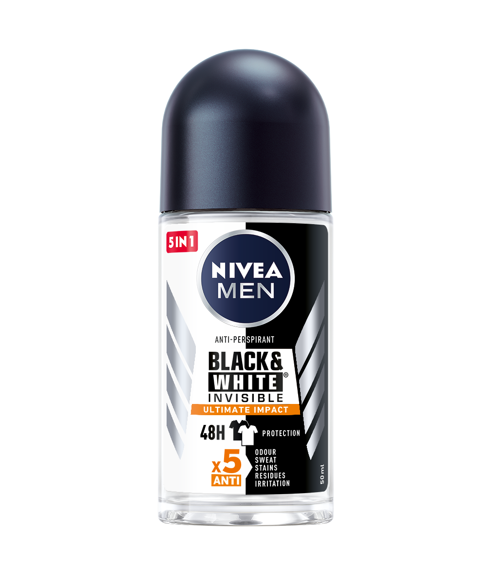 NIVEA MEN antiperspirant roll-on Black & White Ultimate Impact, 50 ml