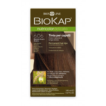 BIOKAP Nutricolor Delicato 6.06 Dark Blond Havana hair color 140 ml - mydrxm.com