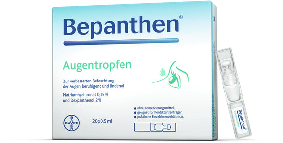 Bepanthen eye drops 40 x 0.5 ml tubes