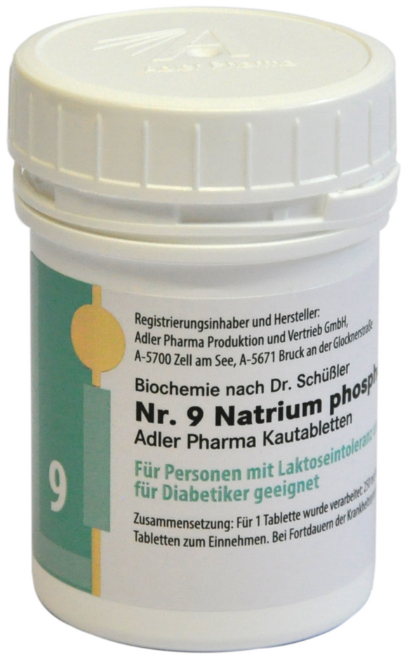 Adler Schuessler No.9 Sodium phosphoricum D6, 100 Chewable Tablets
