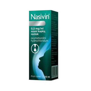 Nasivin 0.05% nasal drops 10 ml for adults and children from 8 years of age