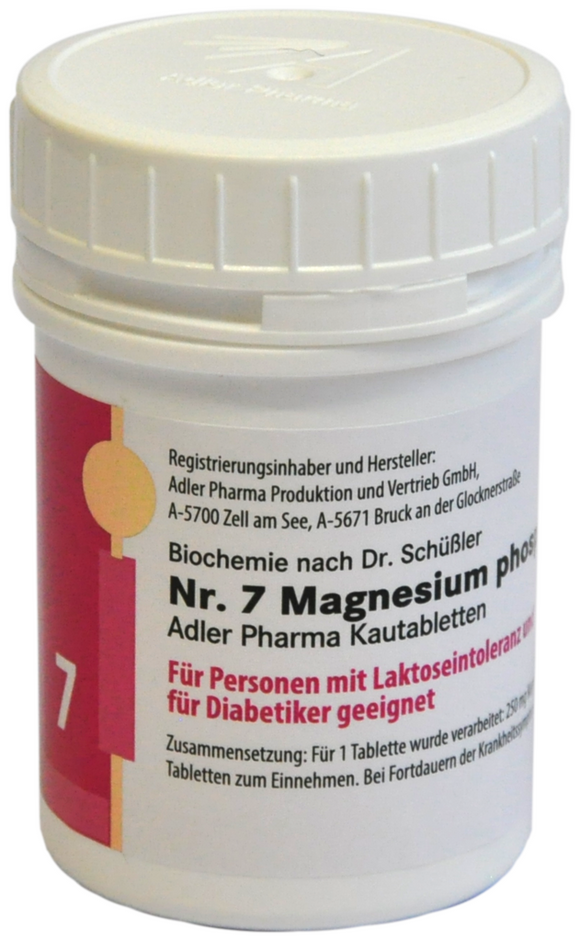 Adler Schuessler No.7 Magnesium phosphoricum D6, 100 Chewable Tablets