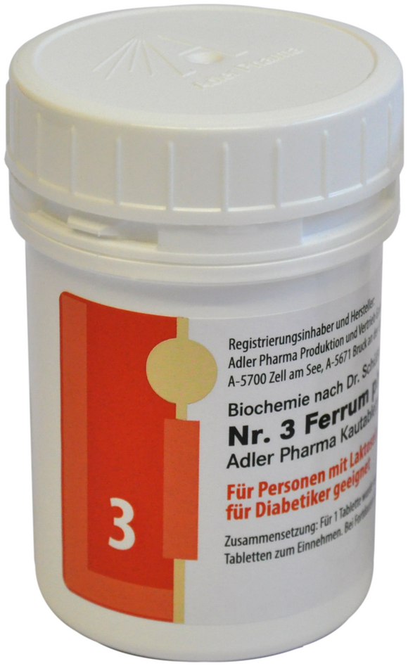 Adler Schuessler No.3 Ferrum phosphoricum D12, 100 Chewable Tablets