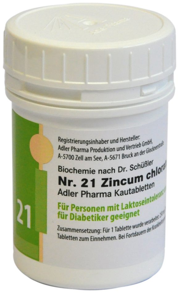 Adler Schuessler No.21 Zinc chloratum D12, 100 Chewable Tablets