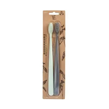 THE NATURAL FAMILY CO. BIO Toothbrush 2 pcs mint + gray