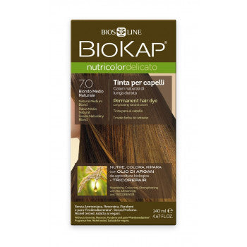 BIOKAP Nutricolor Delicato 7.0 Blond natural medium hair color 140 ml - mydrxm.com