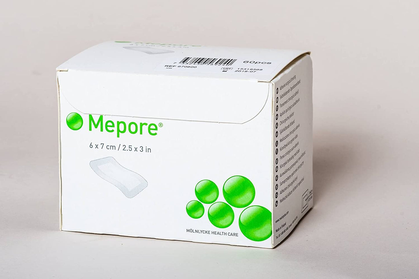 MEPORE PRO 6 x 7 cm, 60 pcs, SELF-ADHESIVE ABSORPTION COVER, STERILE