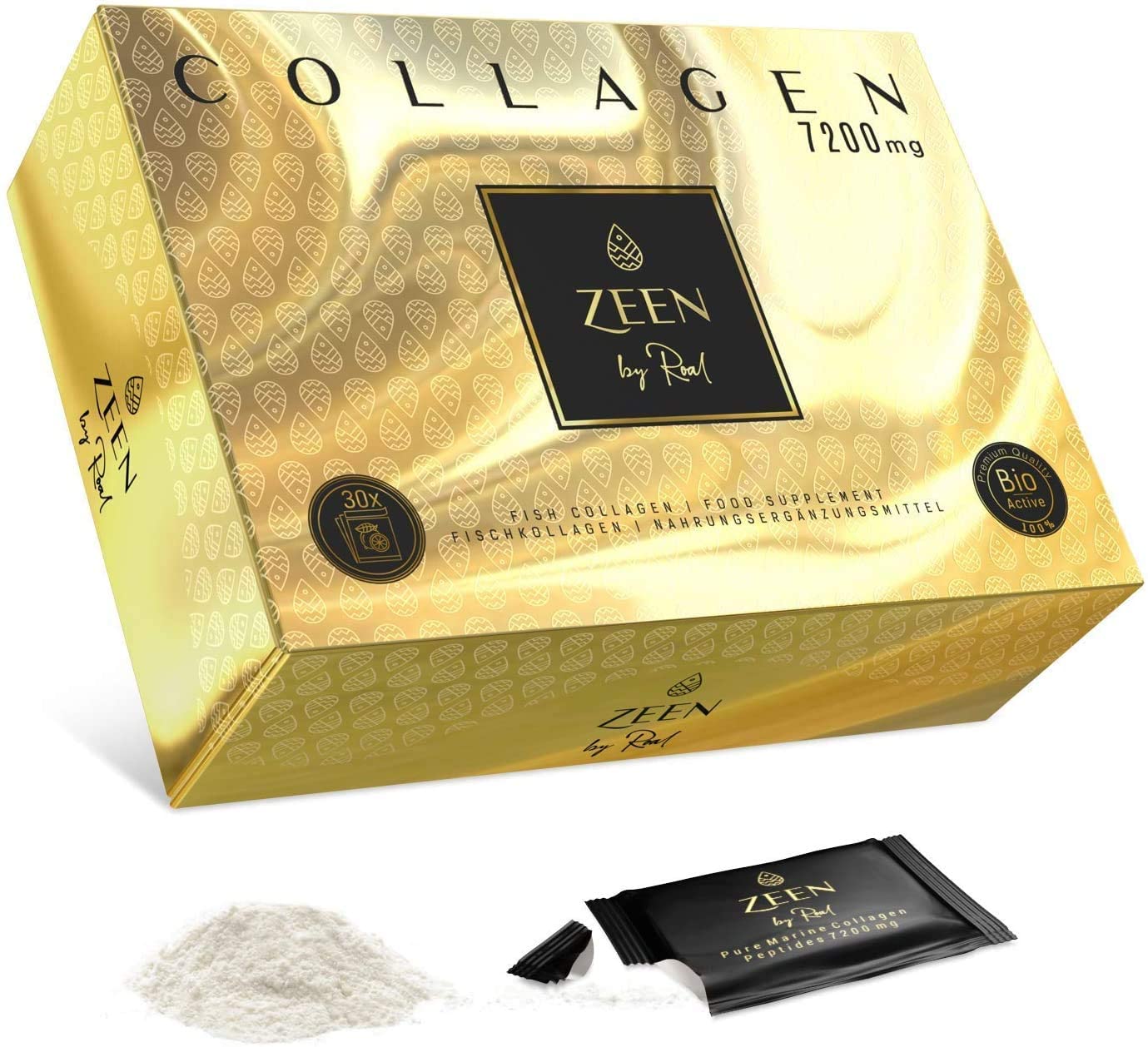 ZEEN by Roal 100% pure French sea collagen with lemon flavor, 216 g