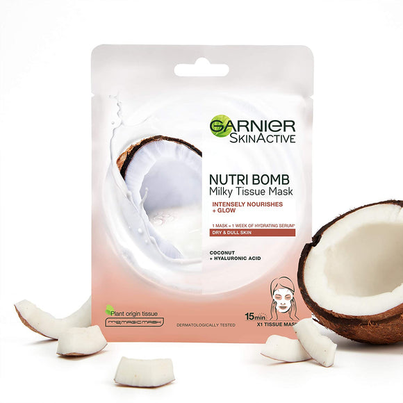 Garnier textile mask Nutri Bomb coconut milk, 28 g
