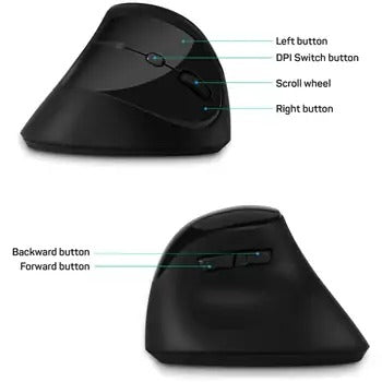 Connect IT CMO-2801-BK ergonomic vertical mouse black