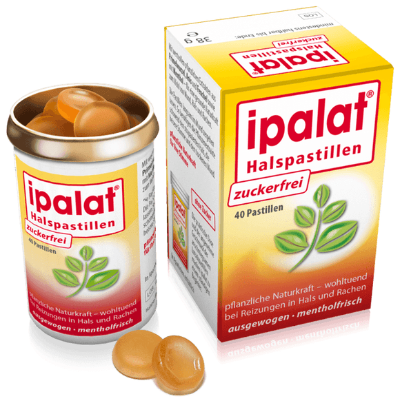 Ipalat Throat Pastilles sugar free 40 lozenges