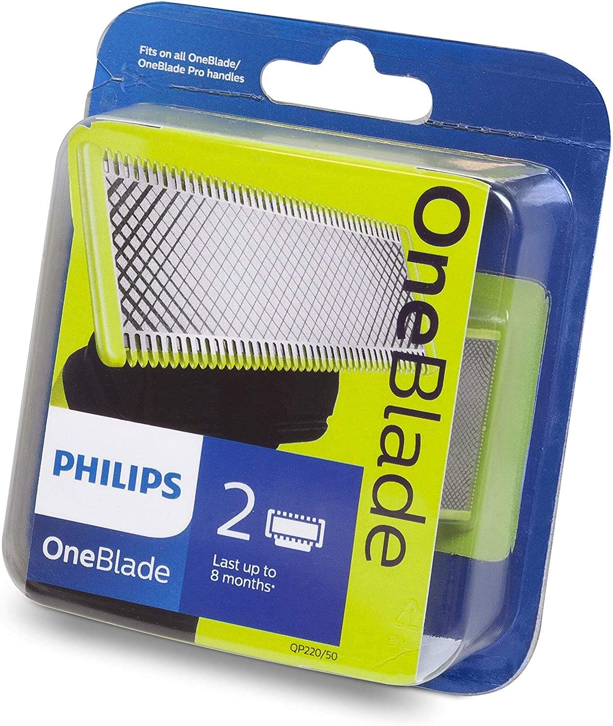 Philips spare OneBlade face blades, 2 pcs