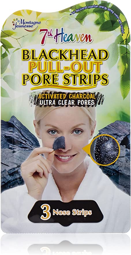 7th Heaven Activated Charcoal nose cleansing mask, 3 pcs