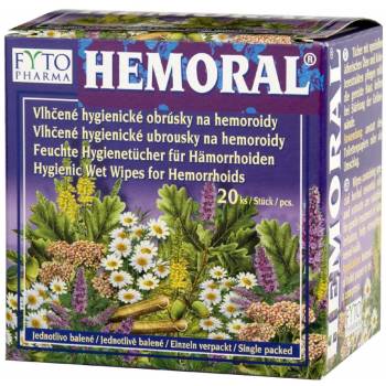 Fytopharma HEMORAL Hygienic wipes for hemorrhoids 20 pcs - mydrxm.com