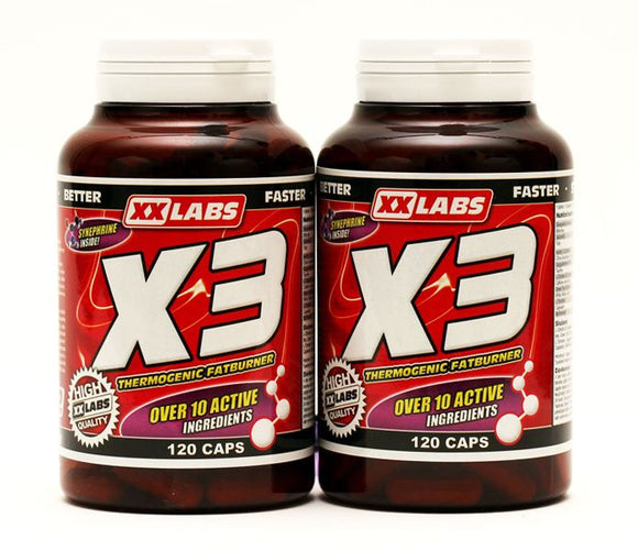 Xxlabs X3 Thermogenic Fat Burner 120 + 120 capsules - mydrxm.com