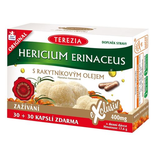 Terezia Hericium erinaceus with sea buckthorn oil 30 + 30 capsules