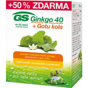 GS Ginkgo 40 + Gotu 40 + 20 tablets - mydrxm.com