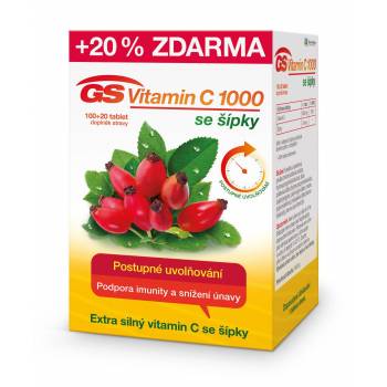GS Vitamin C 1000 with rosehip 100 tablets + 20 tablets FREE - mydrxm.com