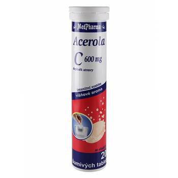 Medpharma Vitamin C 600 mg + Acerola 20 effervescent tablets
