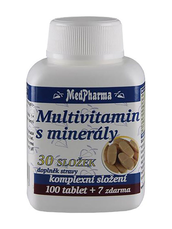 Medpharma Multivitamin with minerals 30 ingredients 107 tablets - mydrxm.com