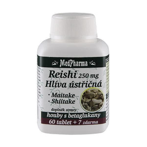 Medpharma Reishi 250 mg + oyster mushroom + maitake + shiitake 67 tablets - mydrxm.com
