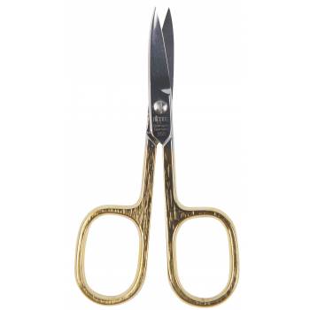 Nippes Solingen Nail scissors curved gilt 9 cm