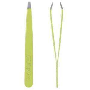 Nippes Solingen Angled tweezers painted green stainless steel 9,5 cm
