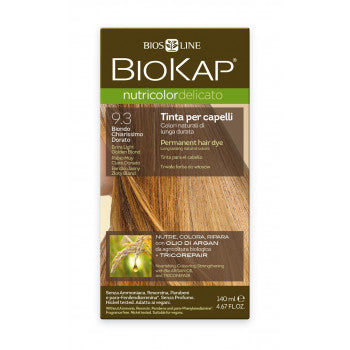 BIOKAP Nutricolor Delicato 9.3 Blond light golden hair color 140 ml - mydrxm.com