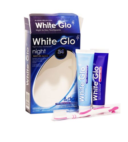 White Glo Night & Day Bleaching set day paste 100 g + night gel 85 g