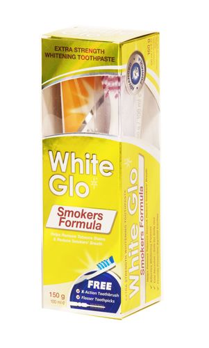 White Glo Smokers Formula whitening toothpaste for smokers 150 g + brush