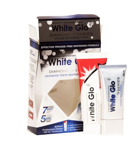 White Glo Diamond Series Bleaching Gel Set 50 ml + Whitening Paste 100 ml