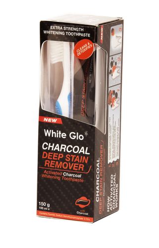 White Glo Charcoal Whitening Toothpaste 150 g + brush