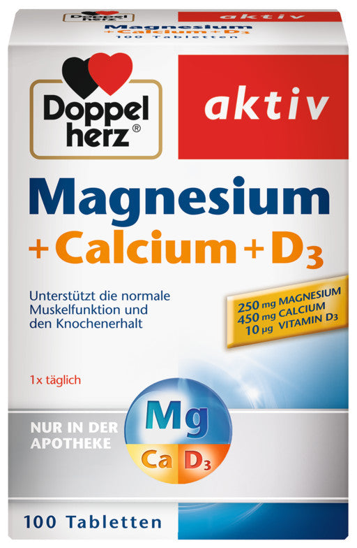 Doppelherz Magnesium + Calcium + D3 - 100 tablets
