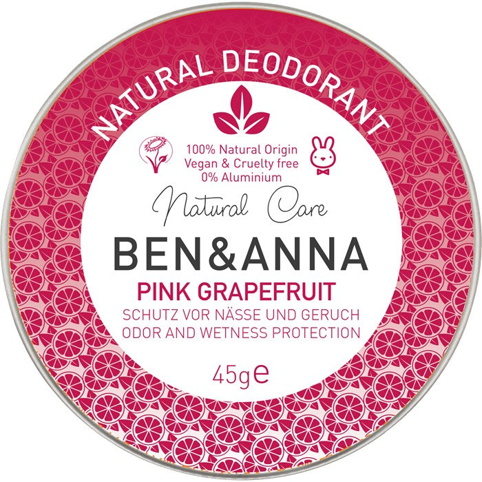 Ben & Anna Pink Grapefruit Cream Deodorant, 45 g