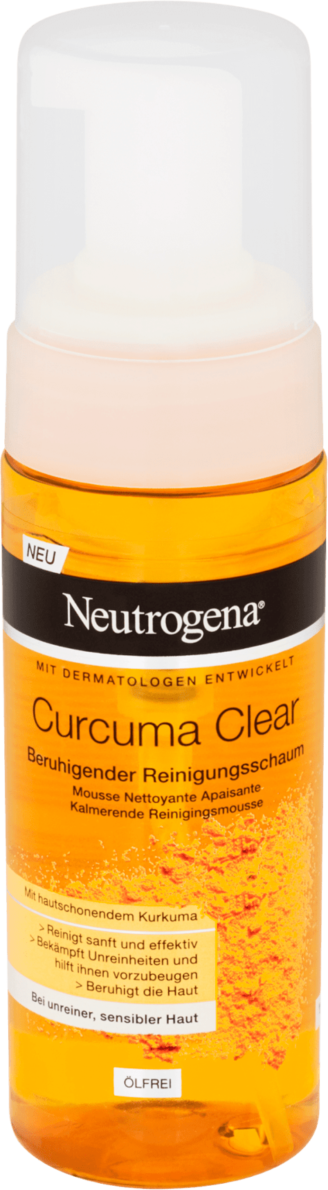 Neutrogena Curcuma Clear Facial Cleanser, Soothing Cleansing Foam, Mak –  TweezerCo